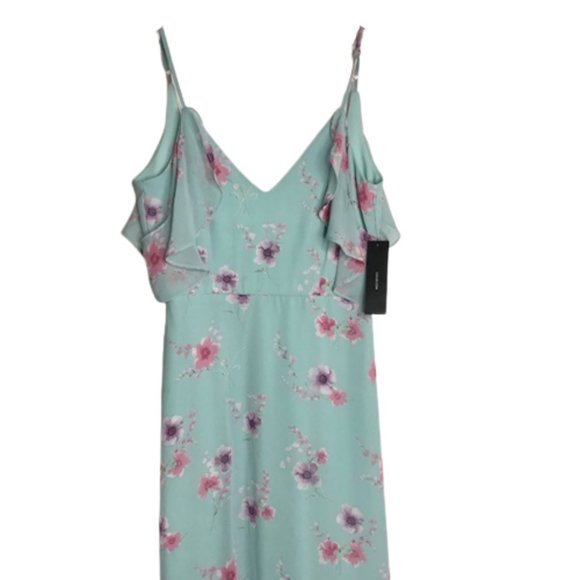 Lulus Take You There Maxi Dress *NEW* - MintGreen/Pink - XS - Picture 4 of 14